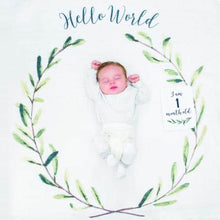 Load image into Gallery viewer, Baby's First Year Blanket-Hello World
