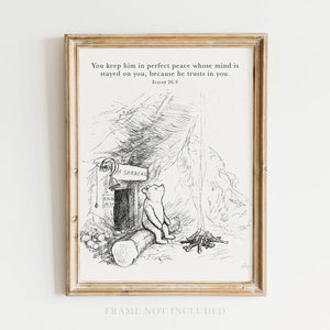 Scripture Art Print: Winnie the Pooh Isaiah 26:3