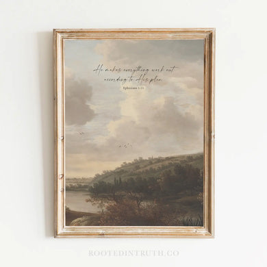 Scripture Art Print-His Plan