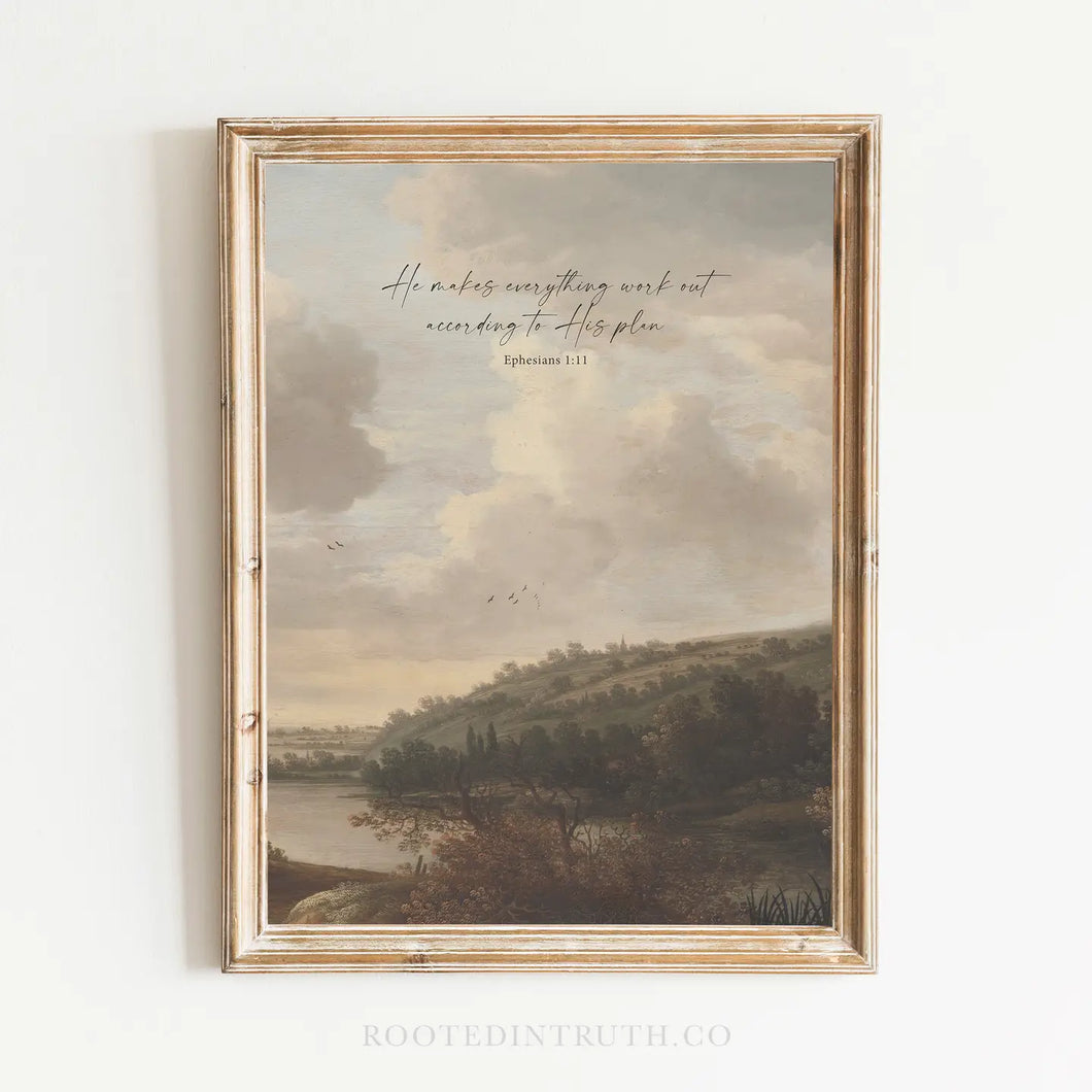 Scripture Art Print-His Plan