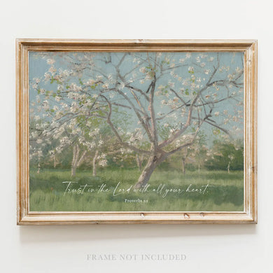 Scripture Art Print: Trust in the Lord-Tree