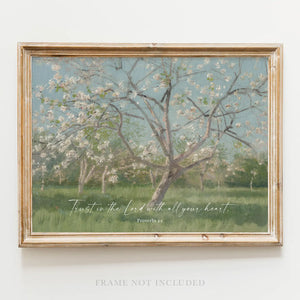 Scripture Art Print: Trust in the Lord-Tree
