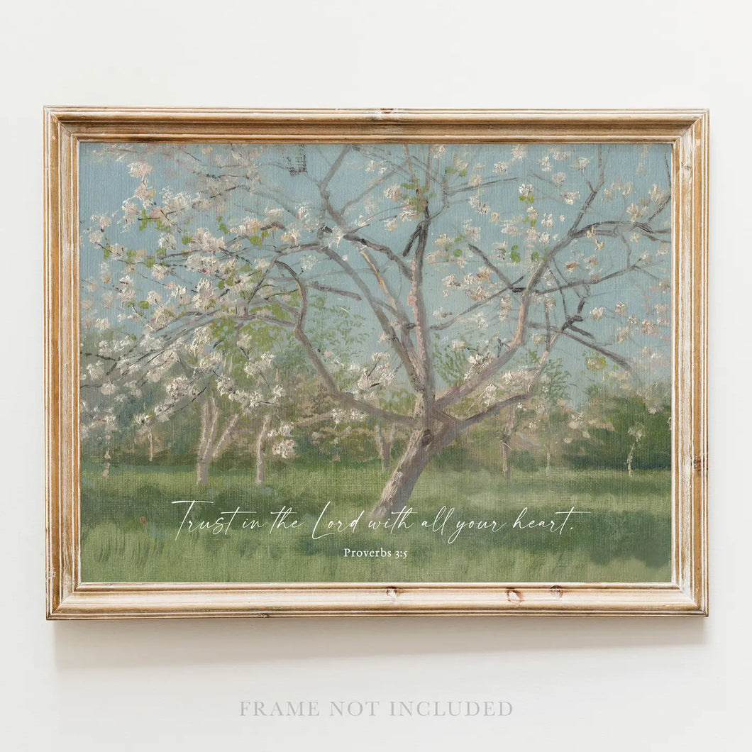 Scripture Art Print: Trust in the Lord-Tree
