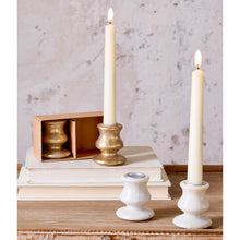 Load image into Gallery viewer, Box of 2 Gold Candle Holders