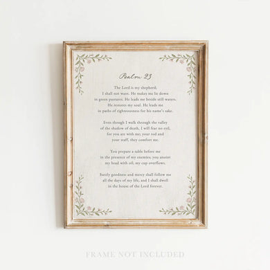 Scripture Art Print-Psalm 23