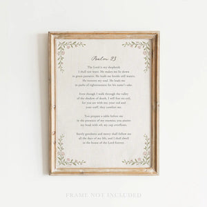 Scripture Art Print-Psalm 23