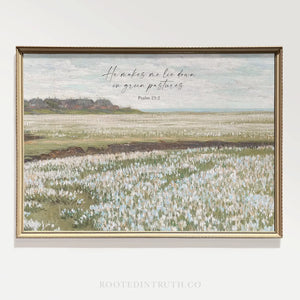 Scripture Art Print-Pastures