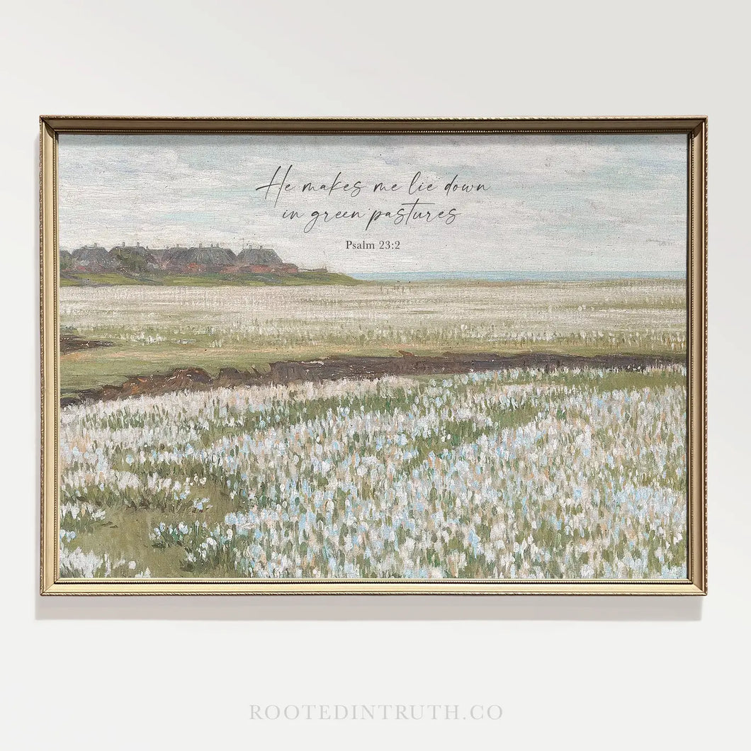 Scripture Art Print-Pastures