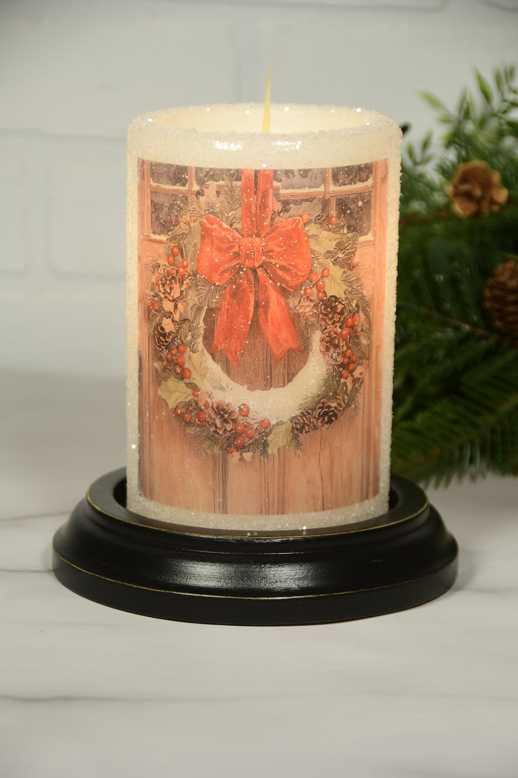 Christmas Wreath on Door LastingLite Sleeve