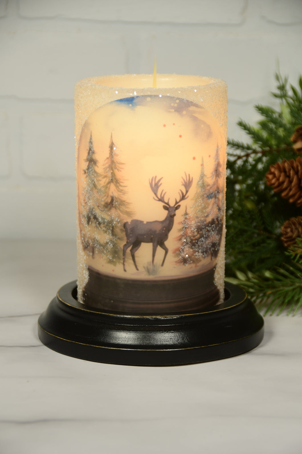 Deer Silhouette Snow Globe