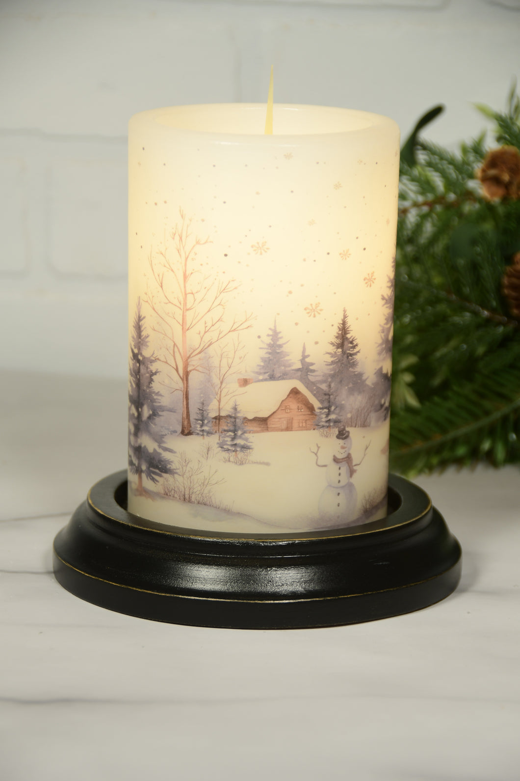 Snowy Log Cabin LastingLite Sleeve