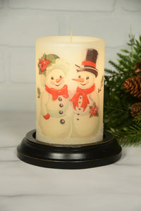 Vintage Snowman Couple