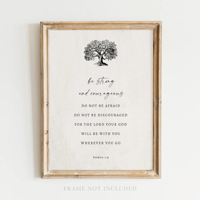 Scripture Art Print-Be Strong