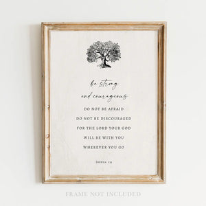 Scripture Art Print-Be Strong