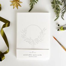 Load image into Gallery viewer, Paintable Notecards-Wreaths