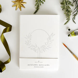 Paintable Notecards-Wreaths