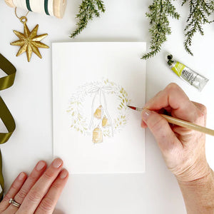 Paintable Notecards-Wreaths