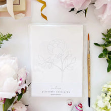 Load image into Gallery viewer, Paintable Notecards-Garden Flowers