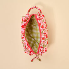 Load image into Gallery viewer, Quilted Cosmetic Pouch-Strawberry Field
