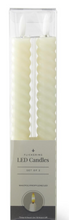 Load image into Gallery viewer, S/2 Cream Spiral LED Candles