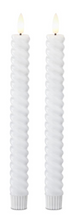 Load image into Gallery viewer, S/2 White Spiral LED Candles