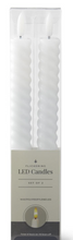 Load image into Gallery viewer, S/2 White Spiral LED Candles