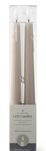 Load image into Gallery viewer, S/2 11.5" Taupe Drip LED Candles