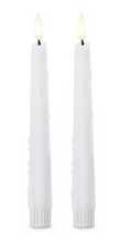 Load image into Gallery viewer, S/2 8" White Drip LED Taper Candle