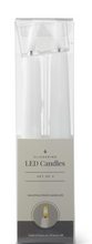 Load image into Gallery viewer, S/2 8" White Drip LED Taper Candle