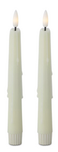 Load image into Gallery viewer, S/2 8" Cream LED Drip Taper
