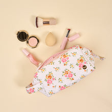 Load image into Gallery viewer, Quilted Cosmetic Pouch-Endless Daydream Cream