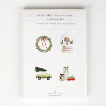 Load image into Gallery viewer, Paintable Notecards-Christmas Cheer