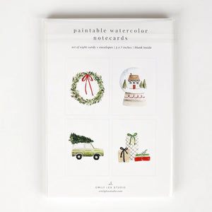Paintable Notecards-Christmas Cheer