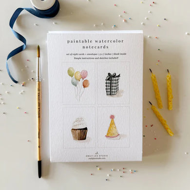 Paintable Notecards-Celebrate