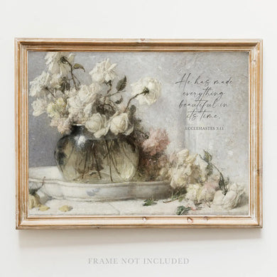 Scripture Art Print-Everything Beautiful