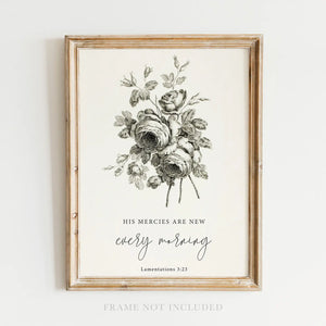 Scripture Art Print-His Mercies are New