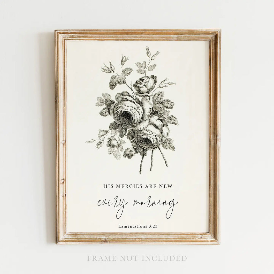 Scripture Art Print-His Mercies are New