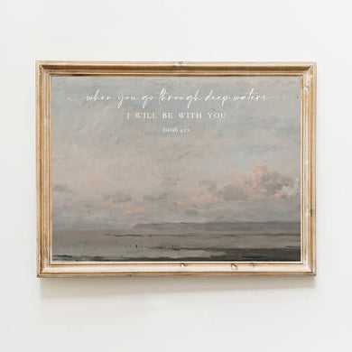 Scripture Art Print-Deep Waters