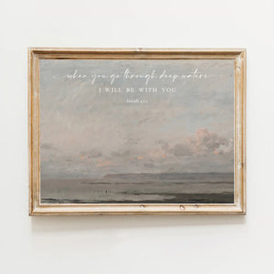 Scripture Art Print-Deep Waters