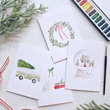 Load image into Gallery viewer, Paintable Notecards-Christmas Cheer