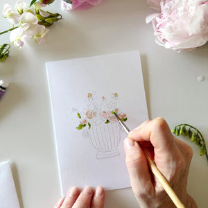 Paintable Notecards-Bouquets