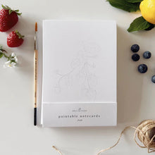 Load image into Gallery viewer, Paintable Notecards-Fruit
