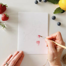 Load image into Gallery viewer, Paintable Notecards-Fruit