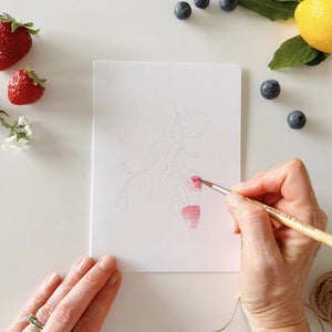 Paintable Notecards-Fruit