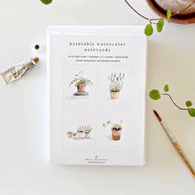 Load image into Gallery viewer, Paintable Notecards-Potted Plants