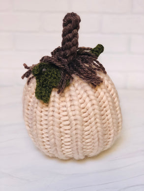 Cream Knit Pumpkins