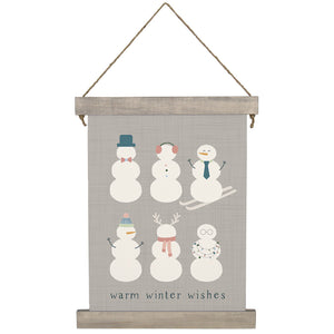 Winter Wishes Snowmen Hanging Sign