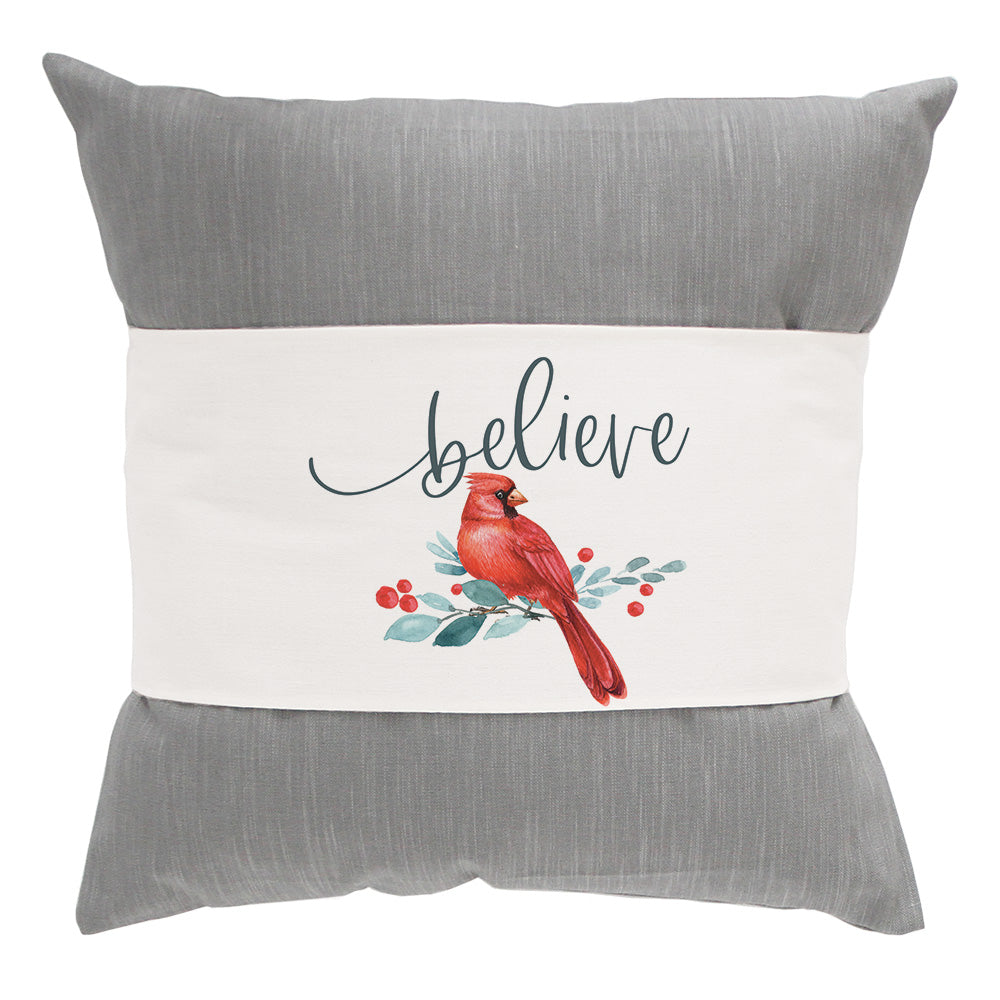 Believe Cardinal Pillow Hug