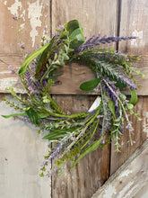 Load image into Gallery viewer, Lavender &amp; Mixed Greens Candle Ring