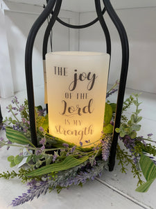 Lavender & Mixed Greens Candle Ring